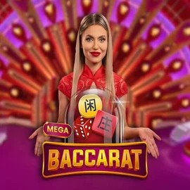 Official Live Casino logo: Mega Baccarat by Pragmatic Play at Rhinobet Casino